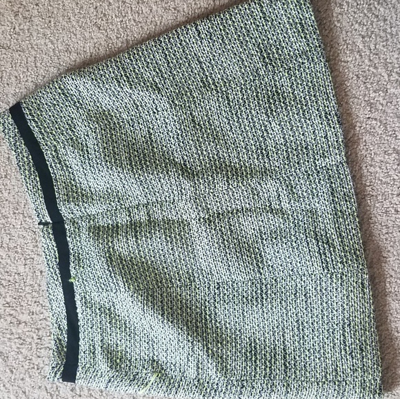 Neon Yellow Halogen Tweed Skirt - Picture 3 of 5